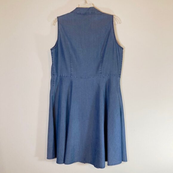 Peter Nygard Dress Button Up Front Covered Placket Shirt Dress SZ L - Picture 4 of 8